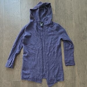 Elegant Purple Open-Front Cardigan